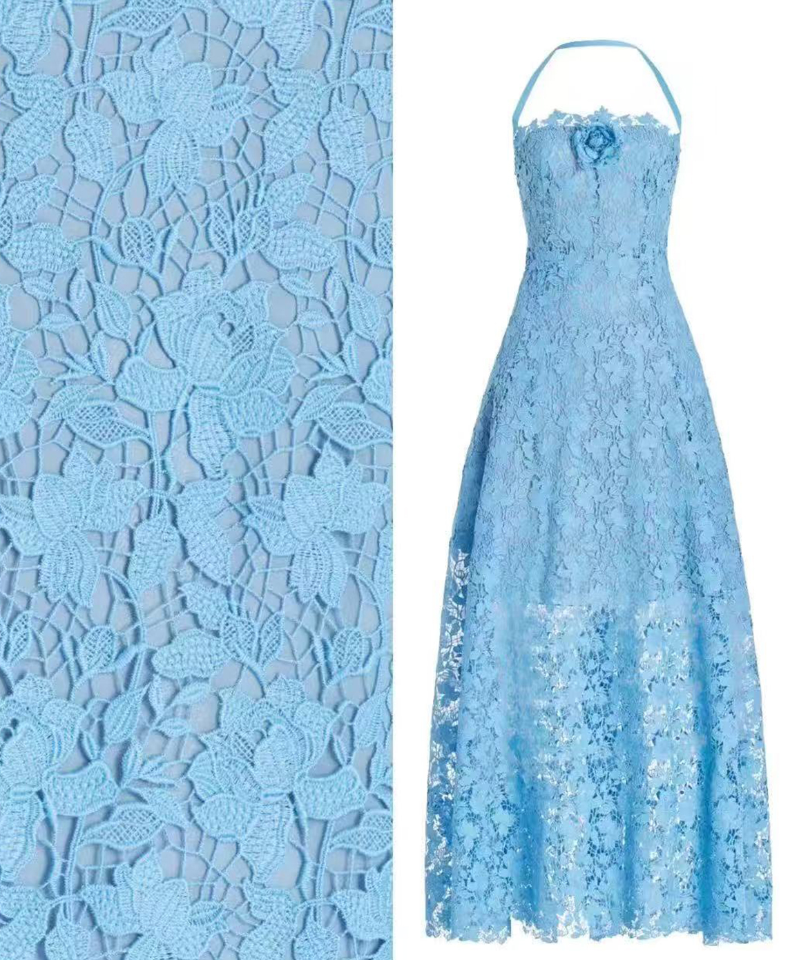 blue lace dress 